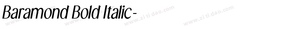 Baramond Bold Italic字体转换
